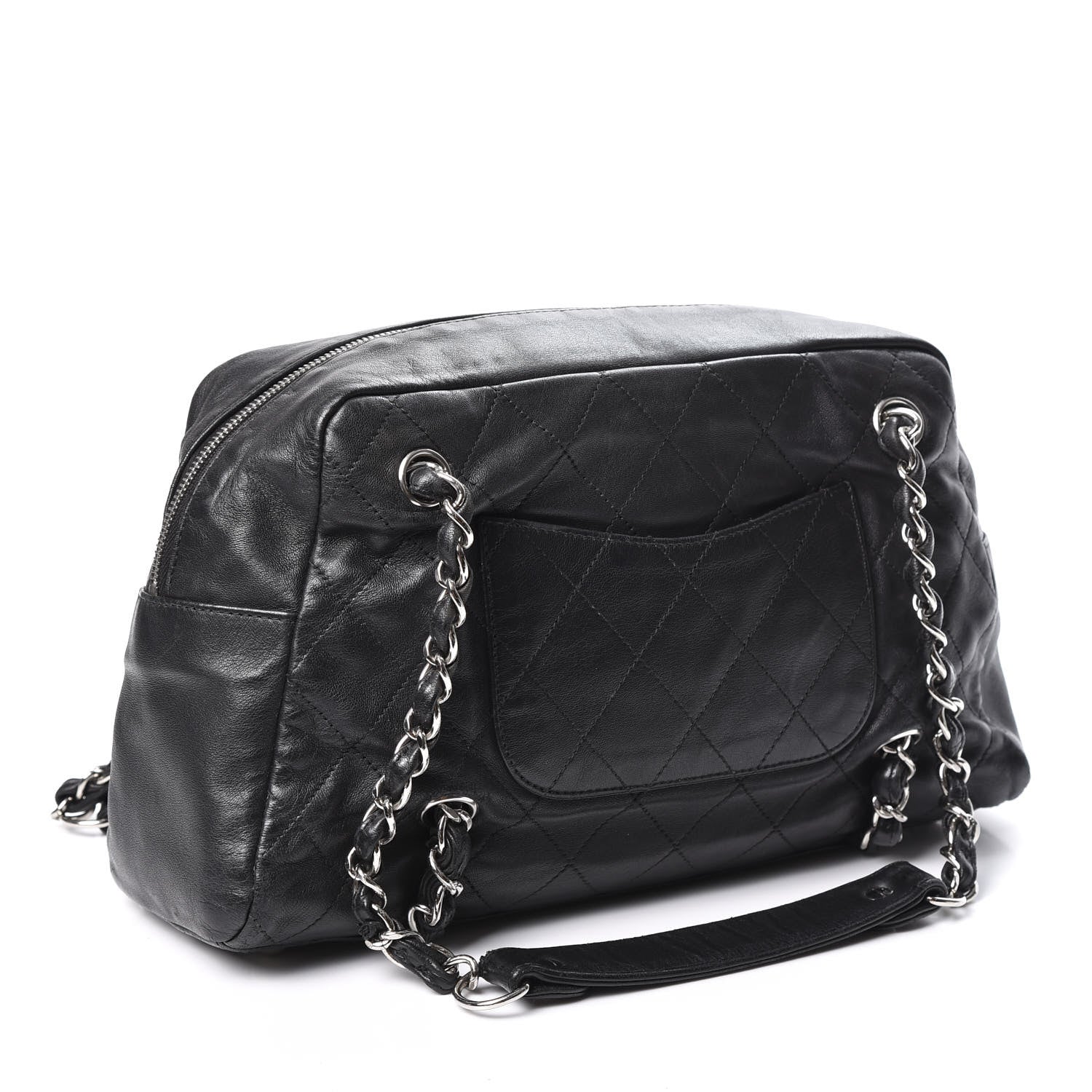 Chanel Lambskin Quilted Medium Chain Around Tote Black 2 of 10