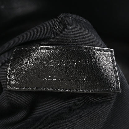 Saint Laurent Lambskin Quilted Toy Loulou Puffer Monogram Chain Satchel Black 6 of 12