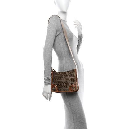 Fendi Zucchino Crossbody Messenger Panna Cuoio 2 of 16