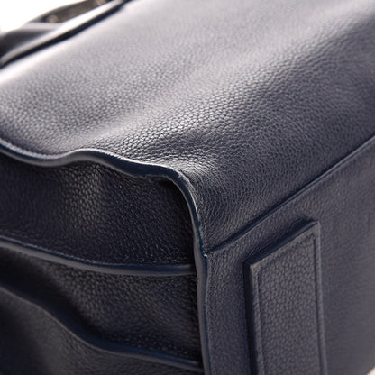Saint Laurent Grained Calfskin Small Supple Sac De Jour Navy 9 of 12