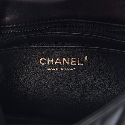 Chanel Lambskin Chevron Quilted Mini Square Flap Black 6 of 13
