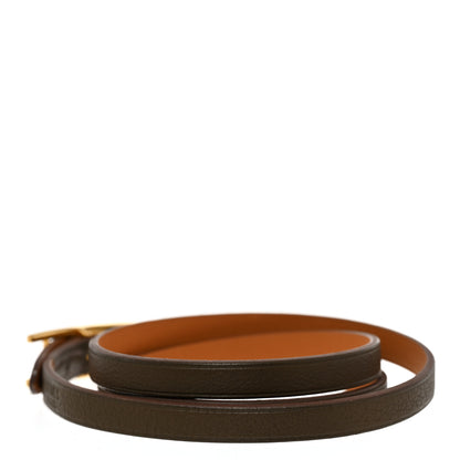 Hermes Swift 3MM Hapi Triple Tour Wrap Bracelet S Eucalyptus 3 of 7