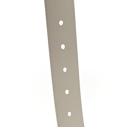 Saint Laurent Smooth Calfskin Monogram Square Buckle Belt 75 30 Crema Soft 5 of 5