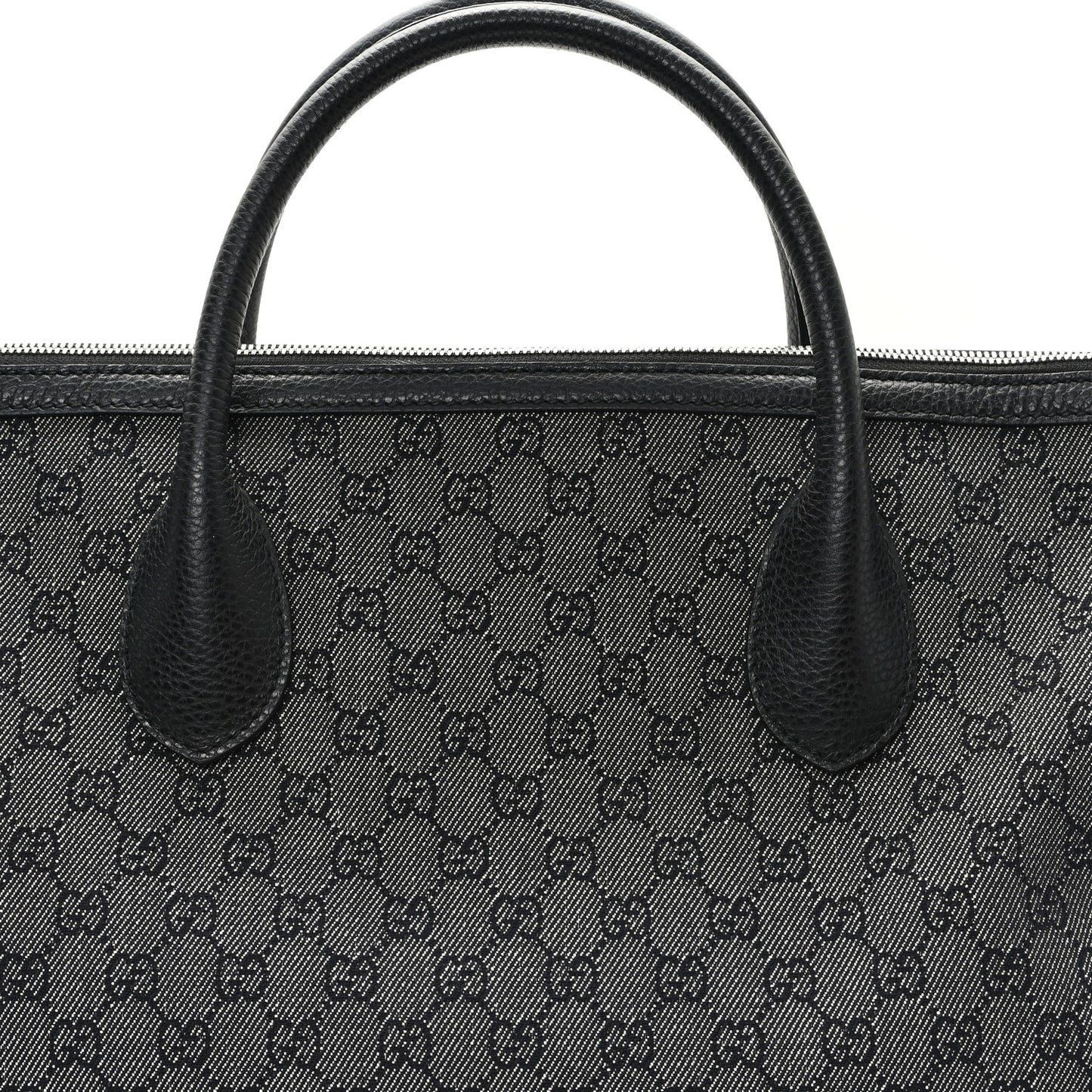 Denim Monogram Large Tote Black