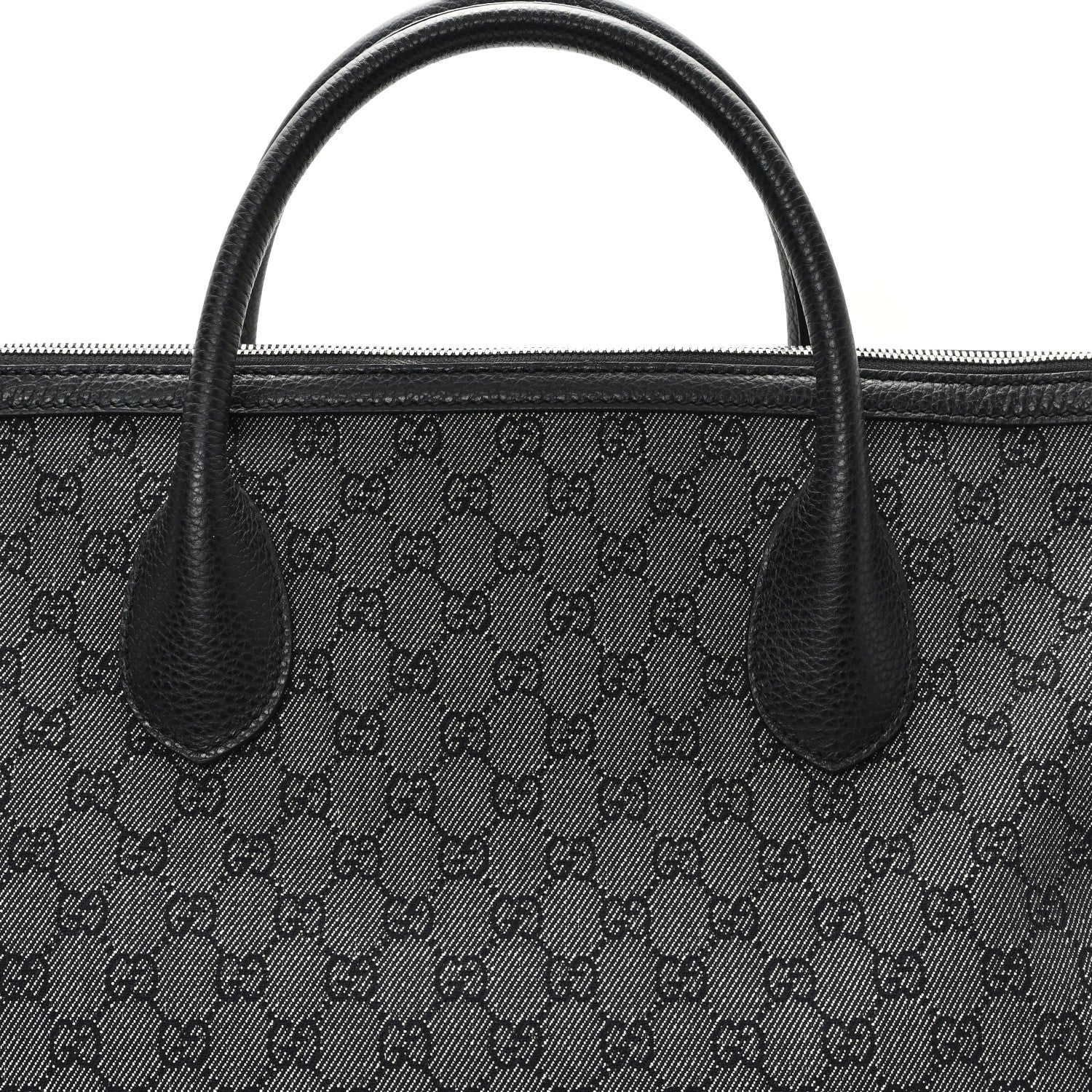 Gucci Denim Monogram Large Tote Black 8 of 12