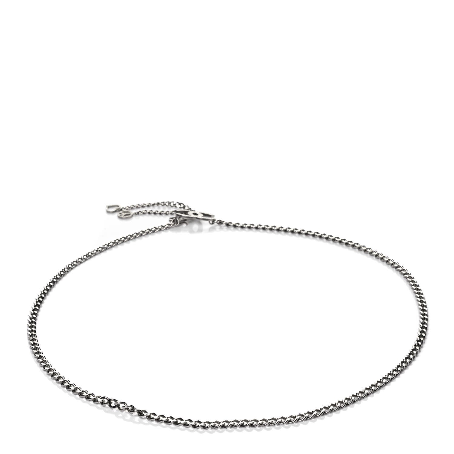 Chanel Enamel CC Chain Logo Belt Silver 2 of 3