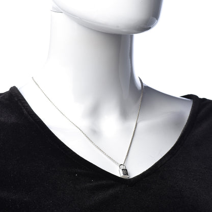 Louis Vuitton Sterling Silver Lockit Necklace 2 of 6