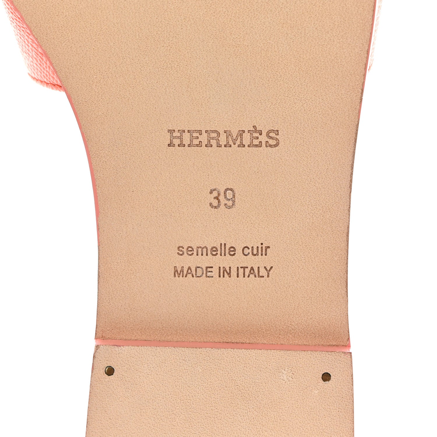 Hermes Epsom Oran Sandals 39 Orange Joey 6 of 9