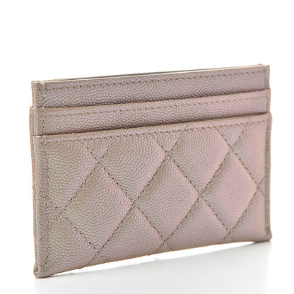Chanel Iridescent Caviar Quilted Card Holder Beige 3 of 9