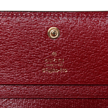 Gucci X DORAEMON Mini Vintage GG Supreme Monogram Card Case Wallet Beige Cherry Red 6 of 10