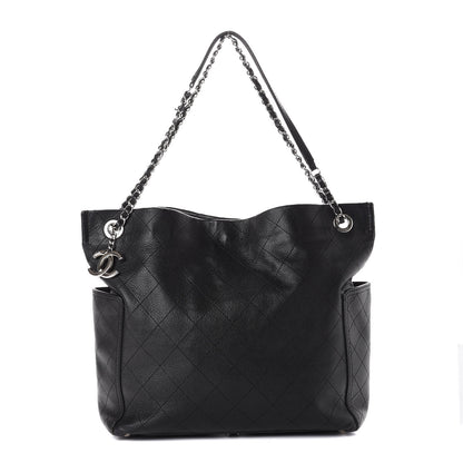 Chanel Caviar Stitched Medium CC Pocket Hobo Black 1 of 10