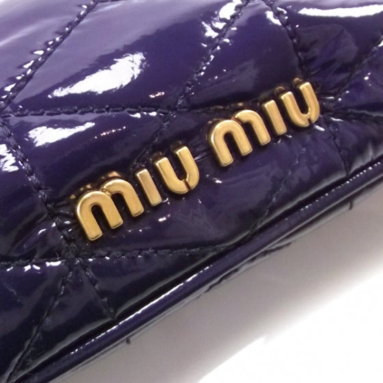 Miu Miu Patent Quilted Clutch 5 of 8