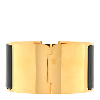 Hermes Enamel Extra Wide Clic Clac H Bracelet GM Black 2 of 3