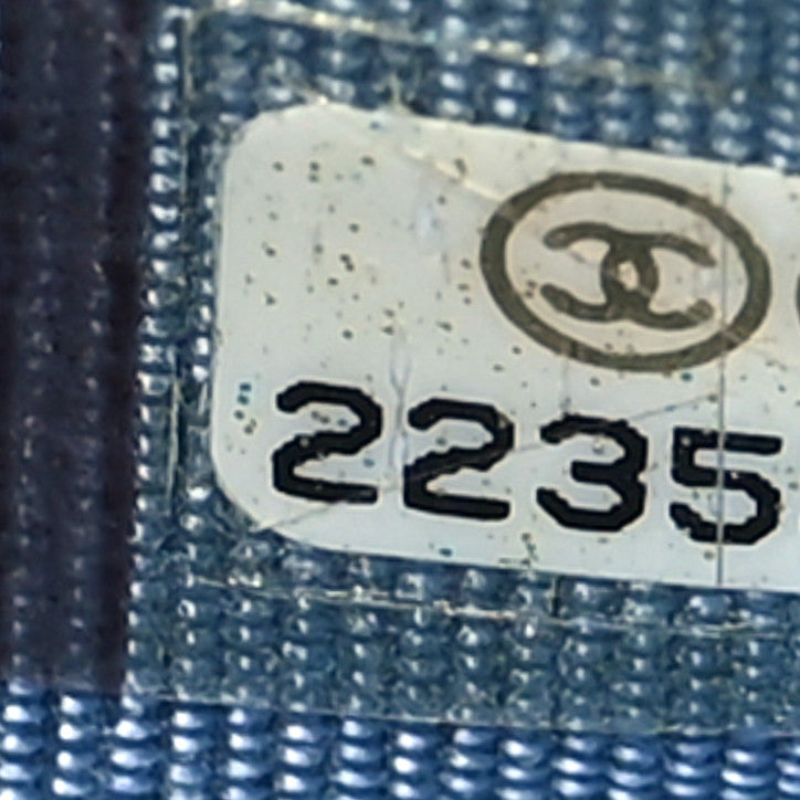 Chanel Denim Quilted Reissue Wallet On Chain WOC Blue 7 of 12