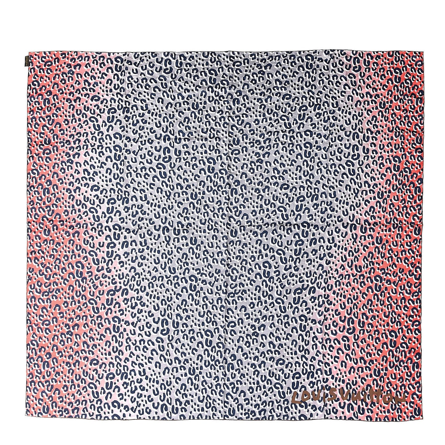 Silk Leopard Scarf Rouge