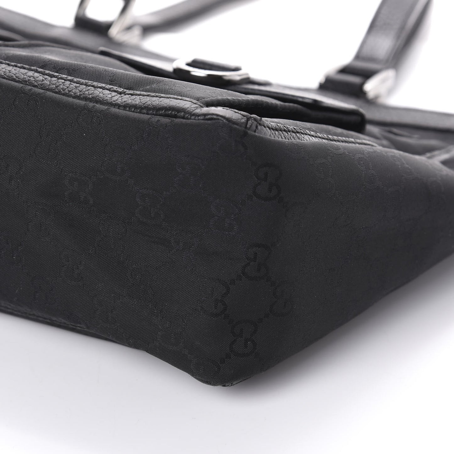 Nylon Monogram Abbey D Ring Tote Black
