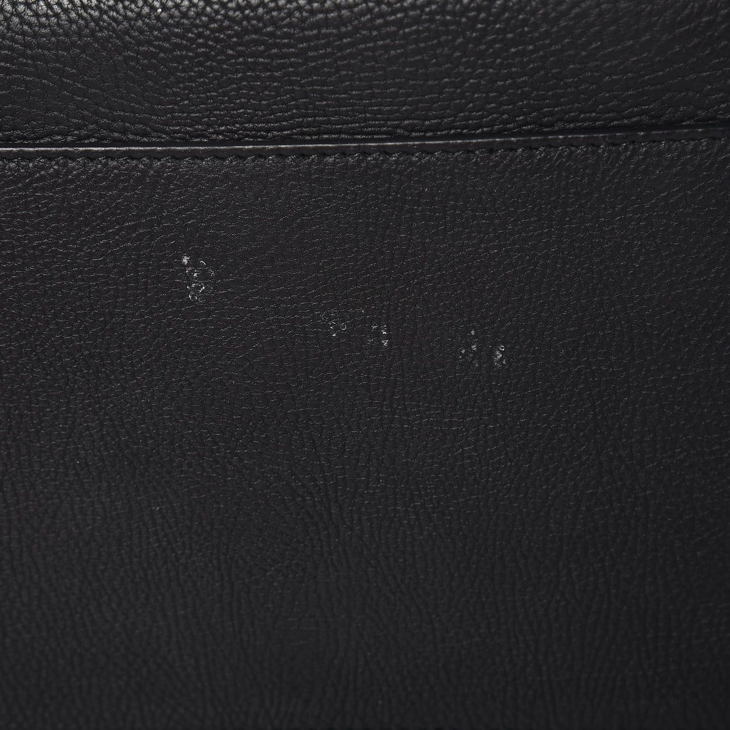 Grained Calfskin M Tube Round Tote Black