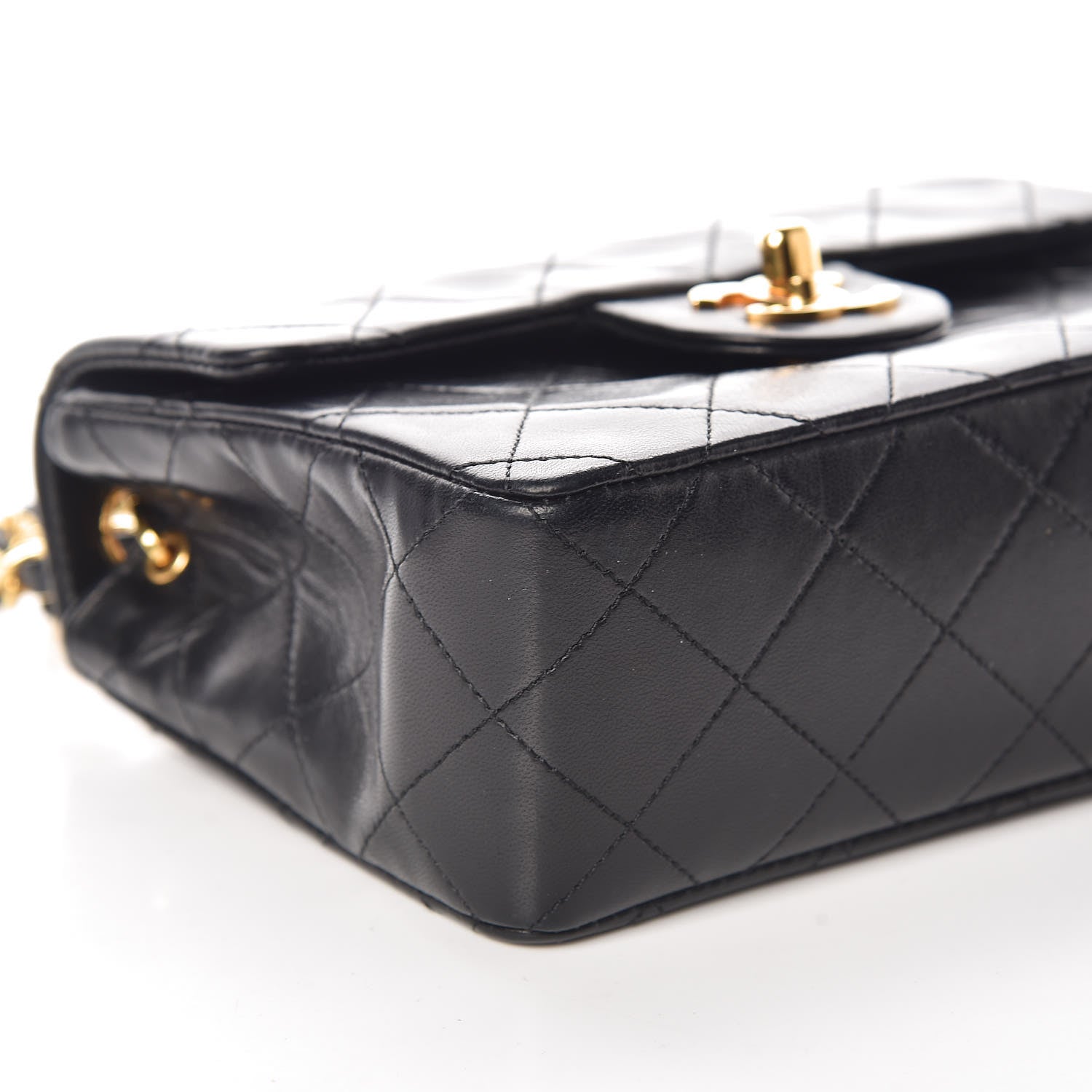 Chanel Lambskin Quilted Mini Square Flap Black 5 of 11