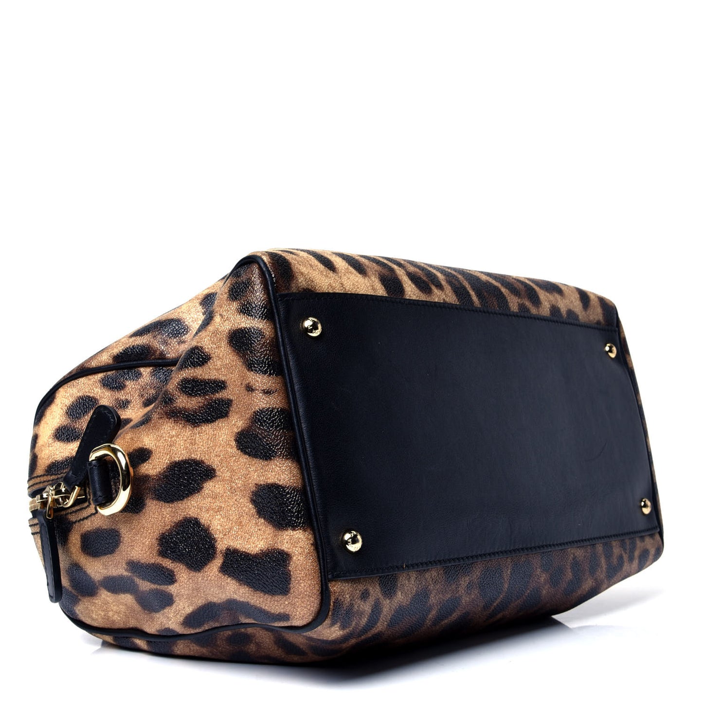 Dauphine Leopard Print Miss Sicily Boston Satchel