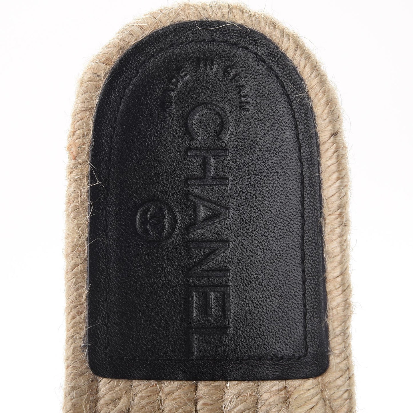 Calfskin Gripoix CC Espadrille Sandals 35.5 Black