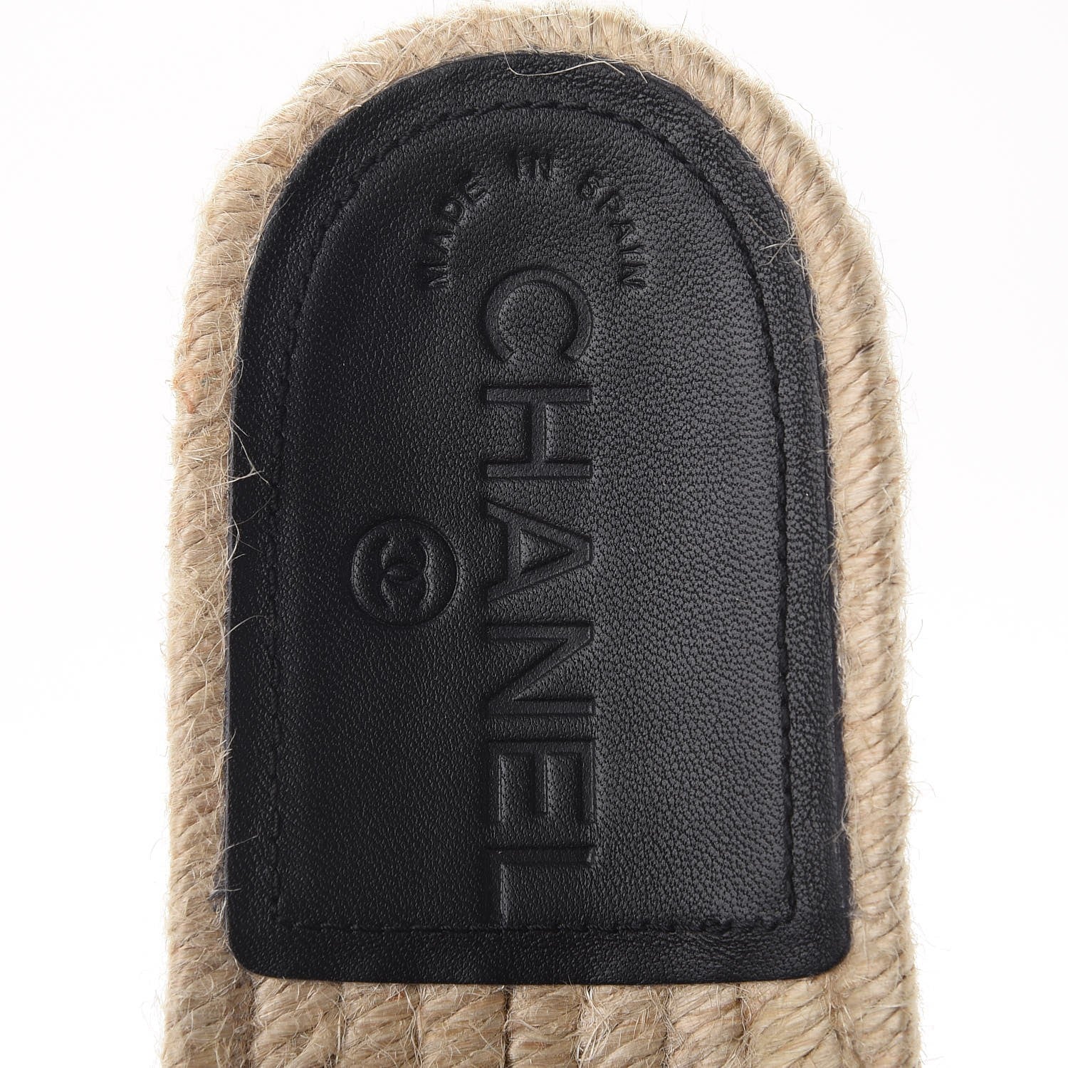 Chanel Calfskin Gripoix CC Espadrille Sandals 35.5 Black 9 of 12