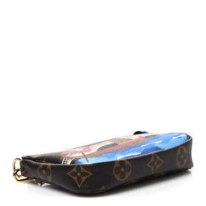 Louis Vuitton Monogram 2019 Christmas Animation Mini Venice Pochette Accessories Blue 4 of 7