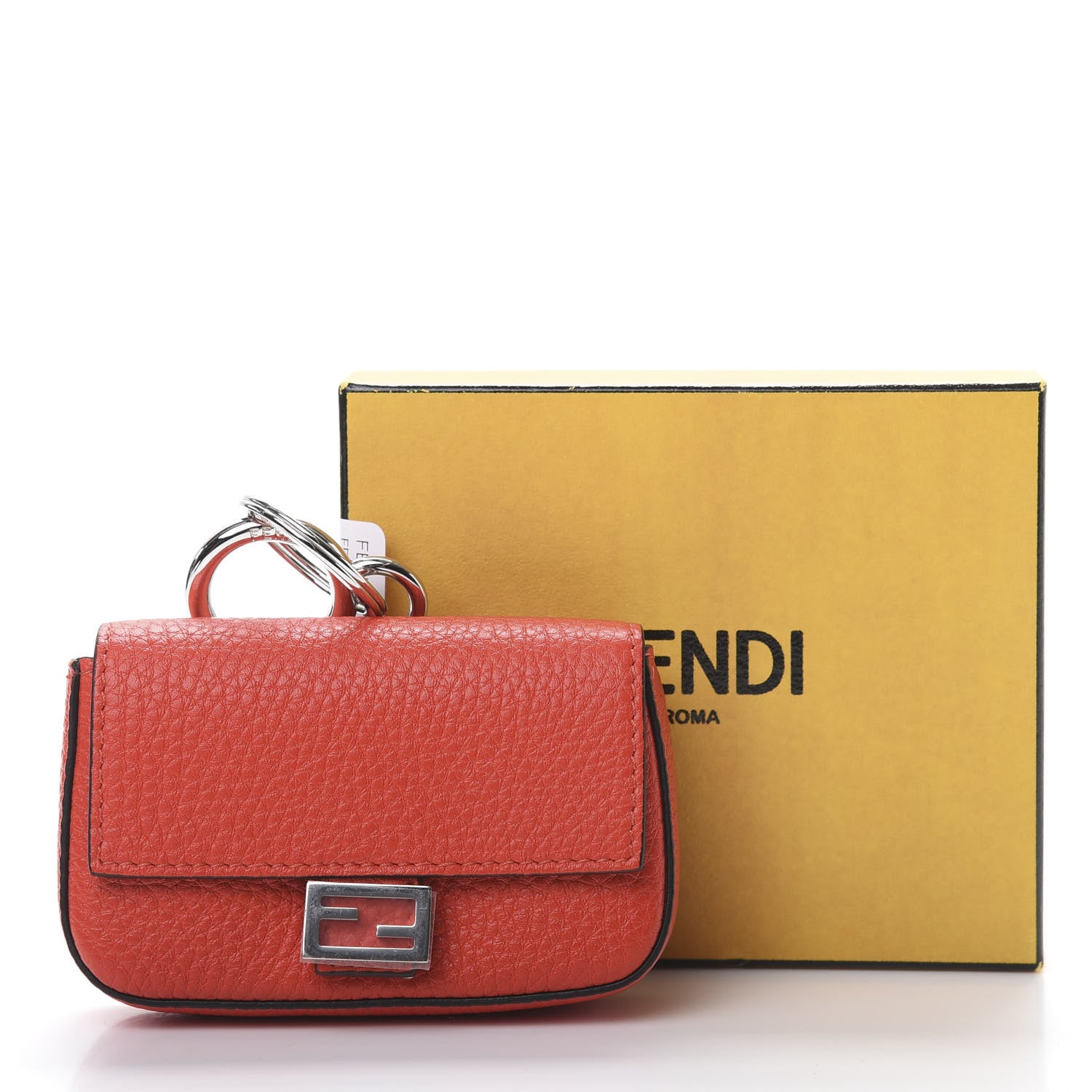 Fendi Cuoio Romano Micro Baguette Charm Papavero 6 of 6