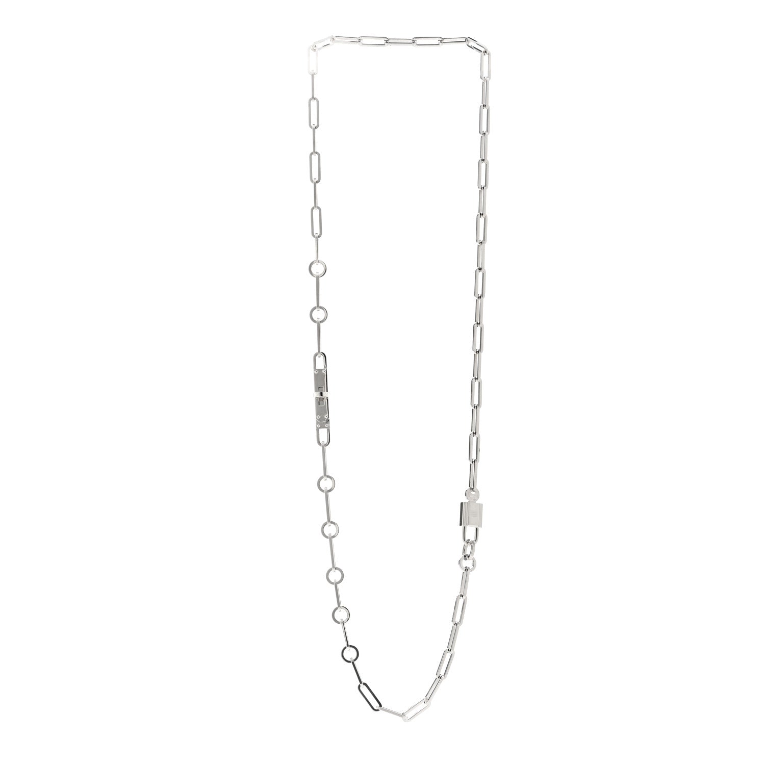 Hermes Sterling Silver Kelly Chaine Long Necklace 3 of 6