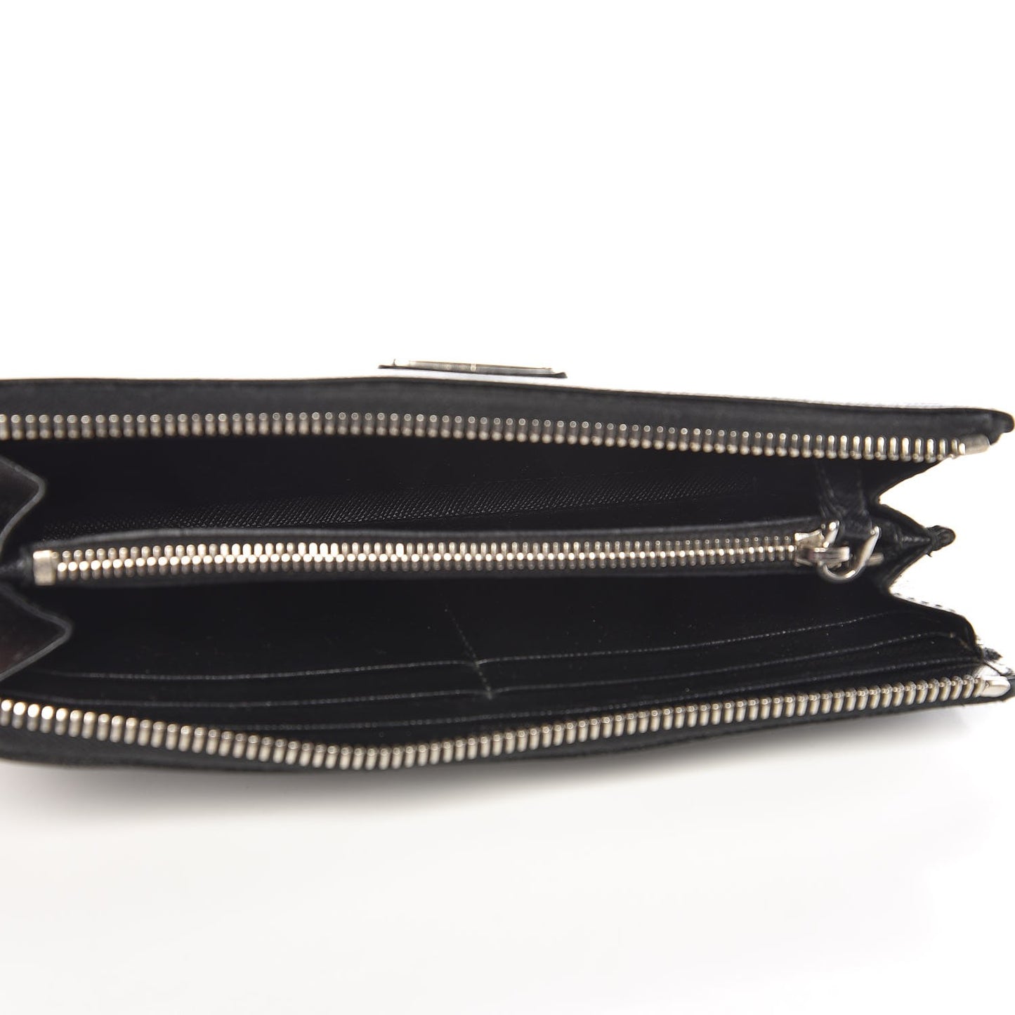 Saffiano Zip Around Wallet Nero Black