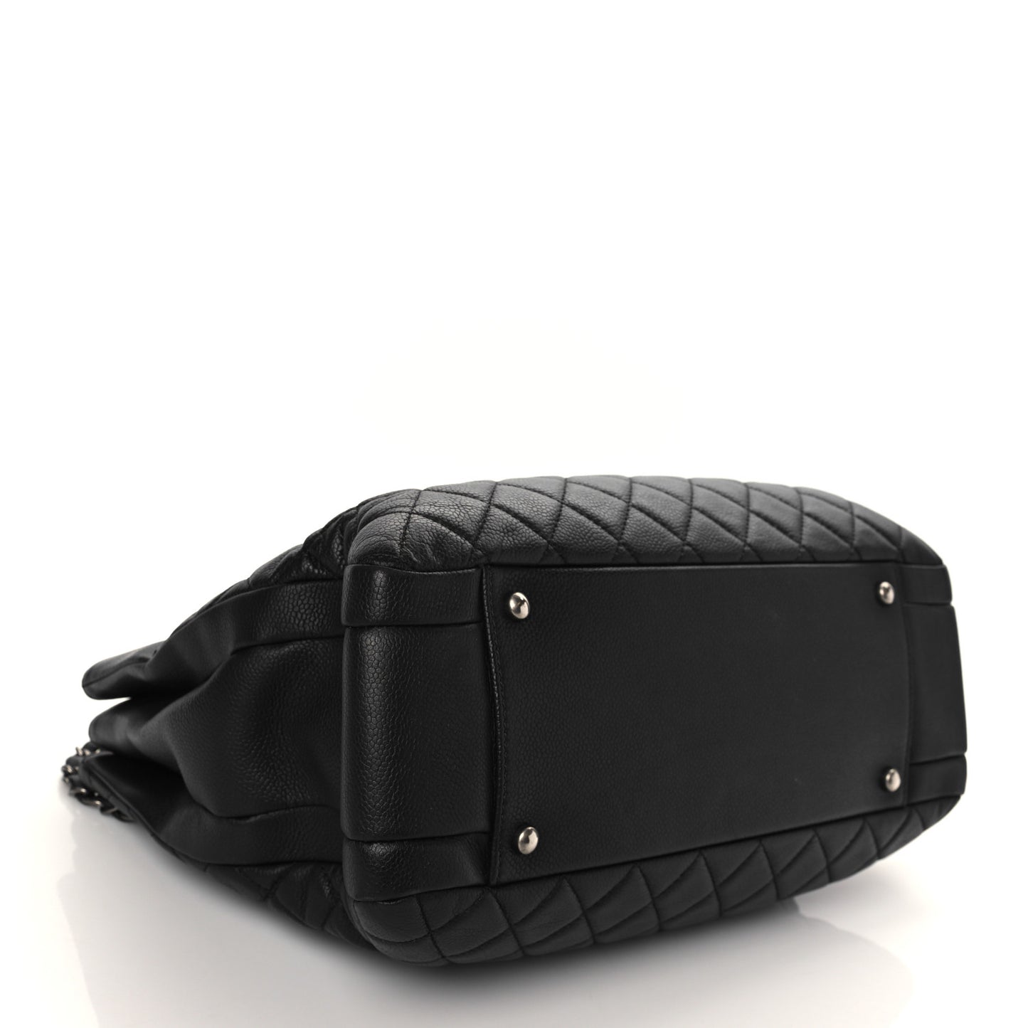 Caviar Quilted Urban Companion Shopping Tote Black