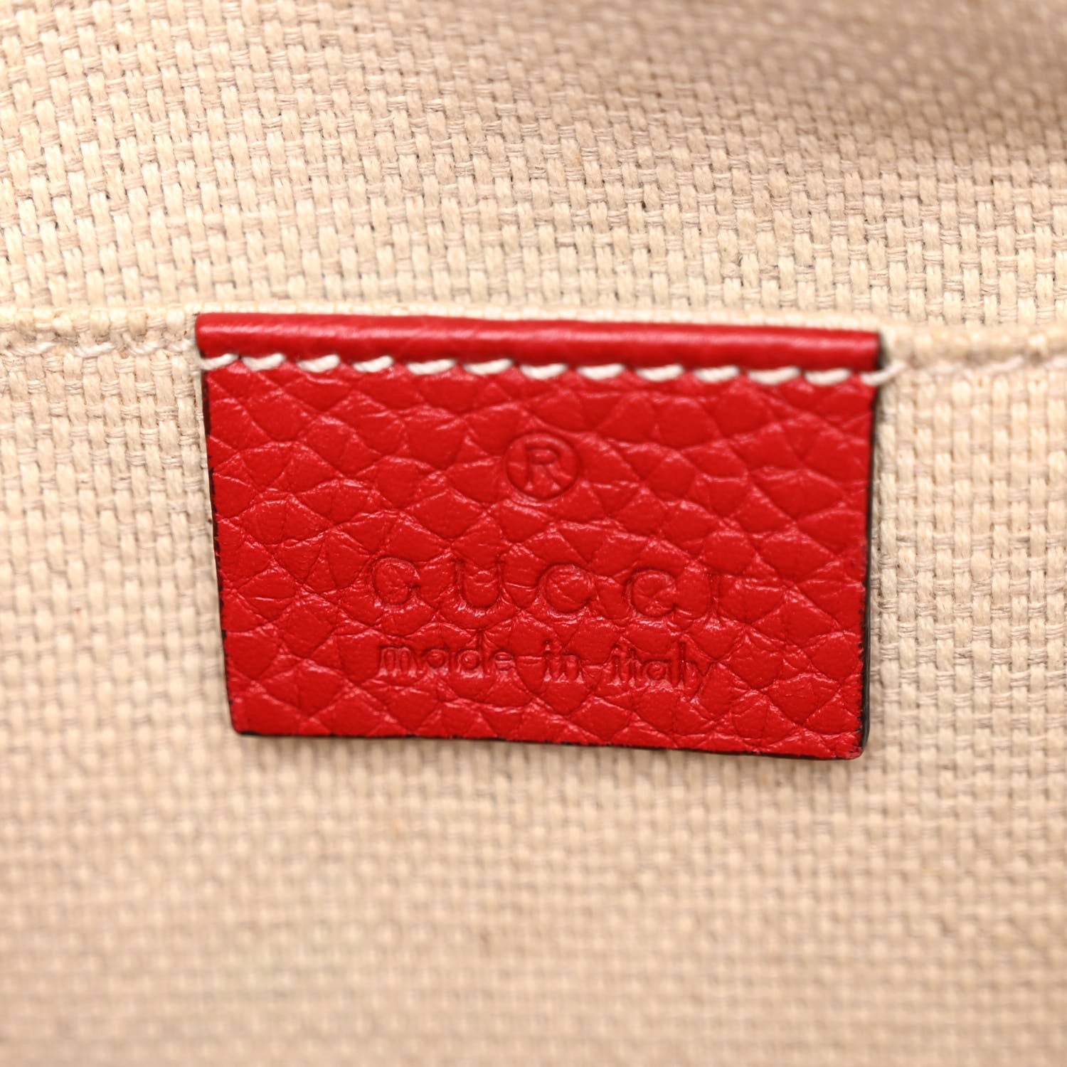 Gucci Pebbled Calfskin Small Soho Disco Bag Tabasco Red 6 of 10