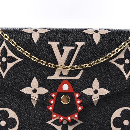 Louis Vuitton Empreinte Monogram Giant Crafty Pochette Felicie Black Creme 9 of 10