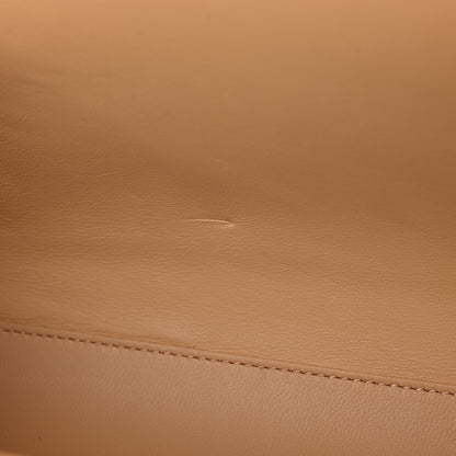 Bottega Veneta Calfskin Tip Clutch Almond 14 of 15