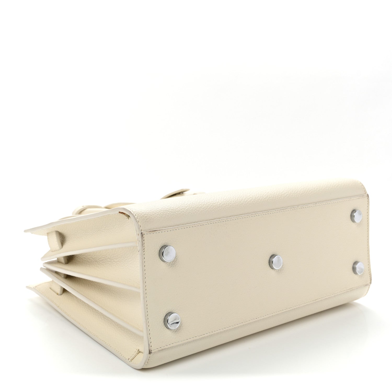 Saint Laurent Grained Calfskin Baby Sac De Jour White 4 of 10