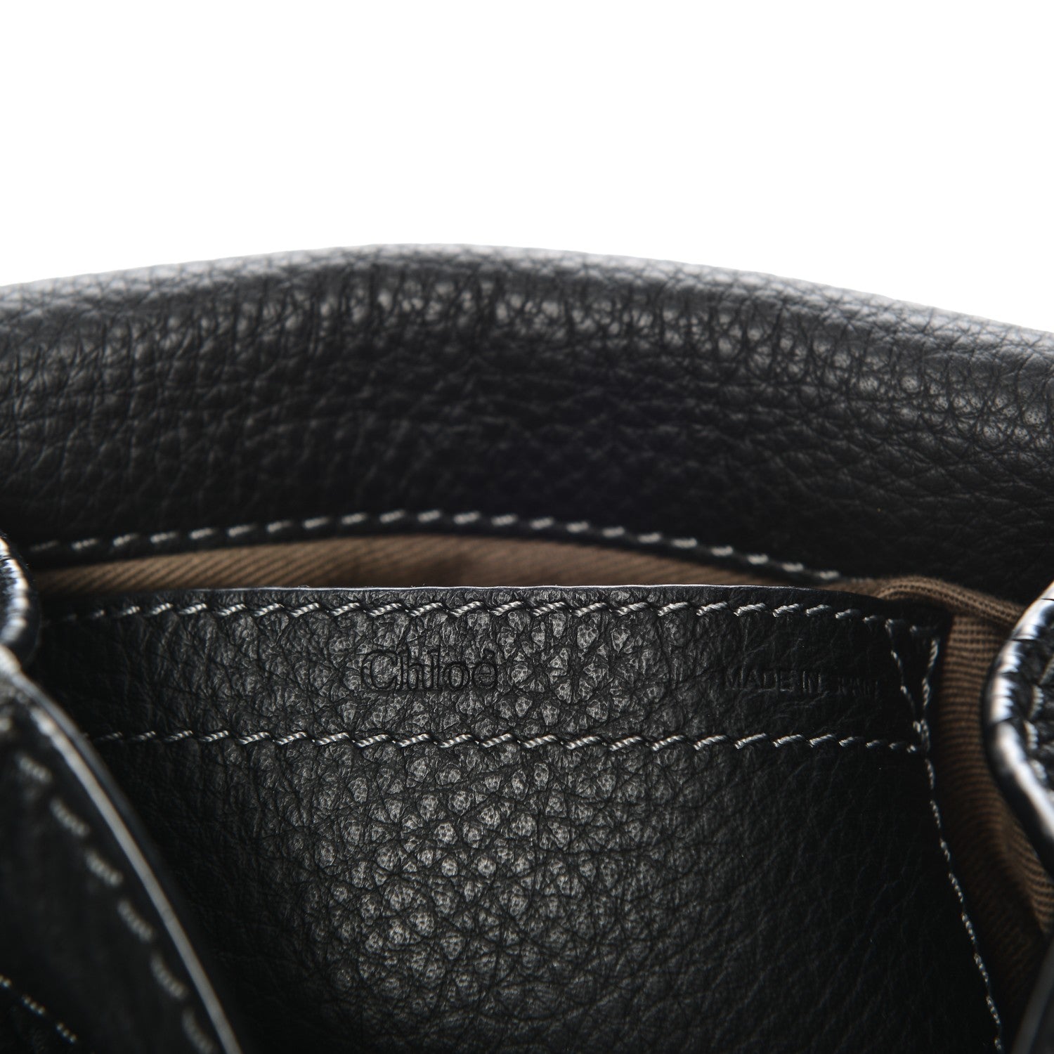 Chloe Calfskin Mini Marcie Round Crossbody Bag Black 6 of 7