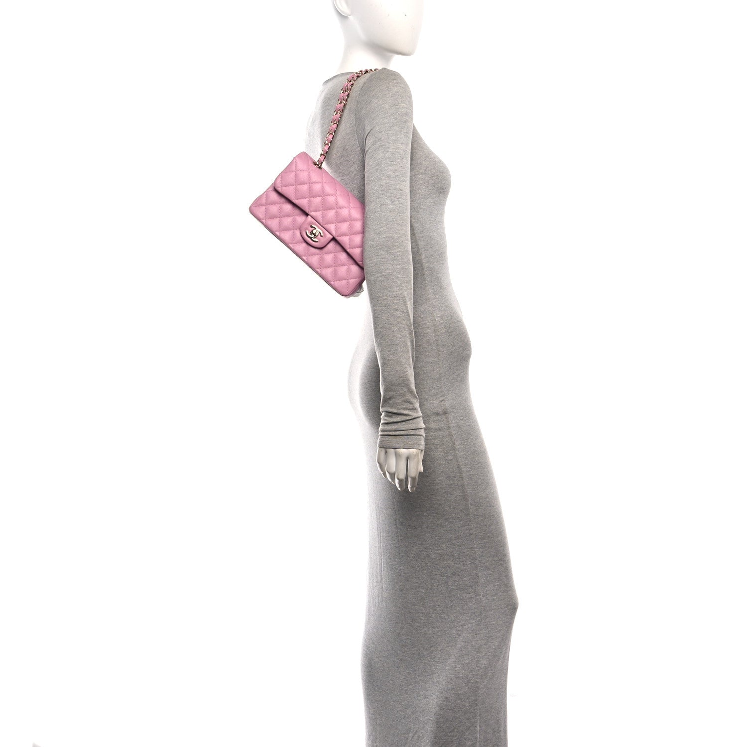 Chanel Caviar Quilted Small Double Flap Pink 2 of 11