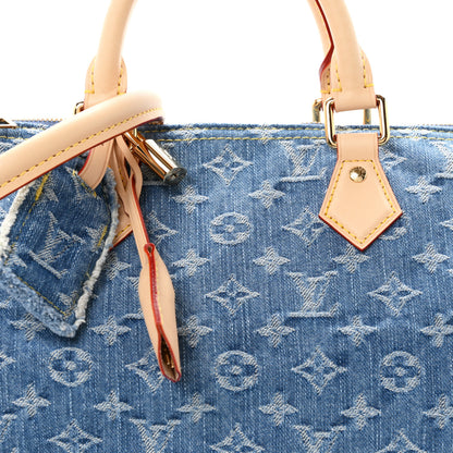 Louis Vuitton Monogram Denim Speedy Soft 30 Blue 7 of 10