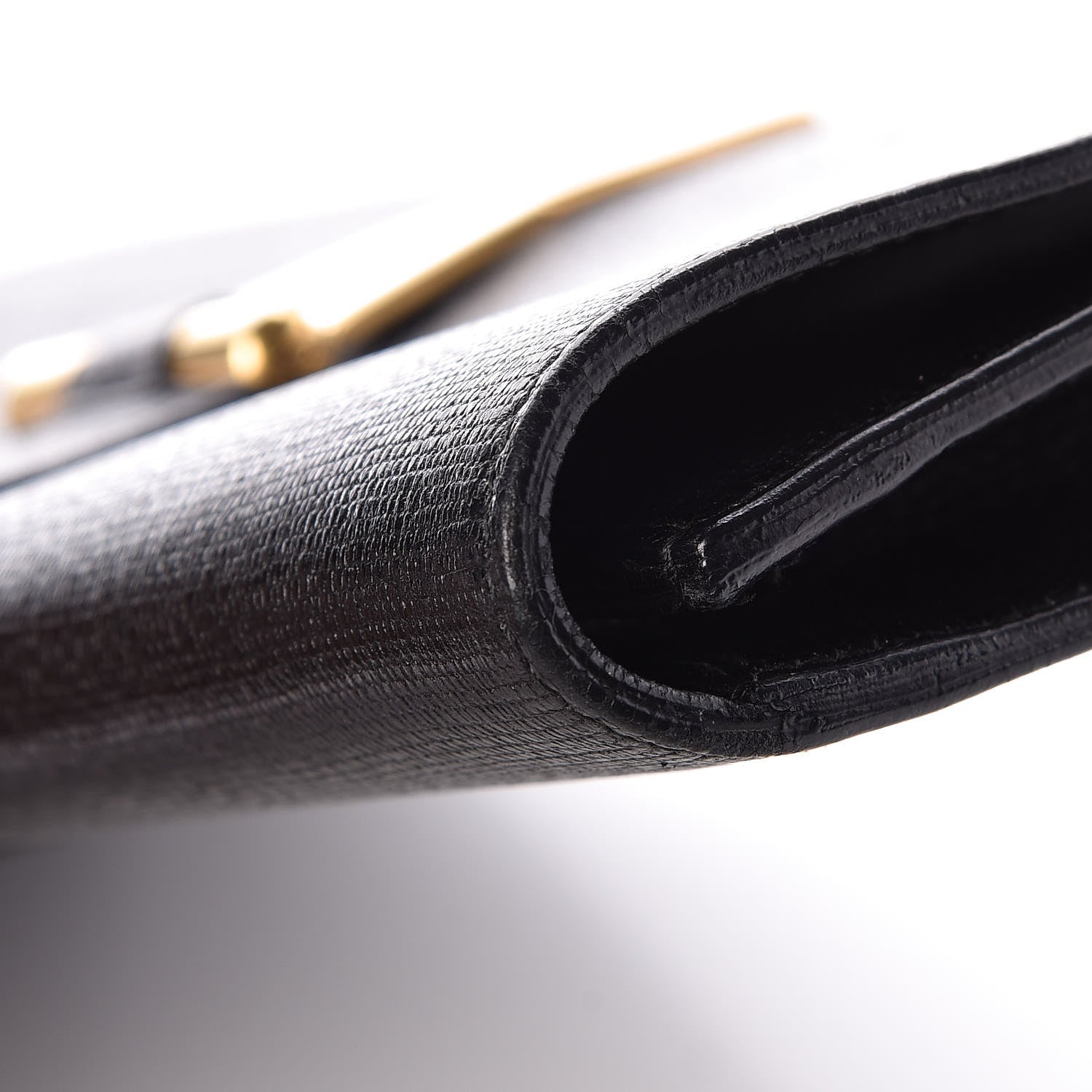 Saint Laurent Textured Calfskin Classic Y Ligne Clutch Black 9 of 10