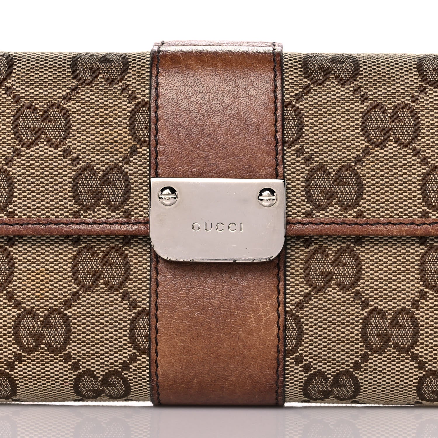 Gucci Monogram GG Continental Wallet Natural 9 of 14