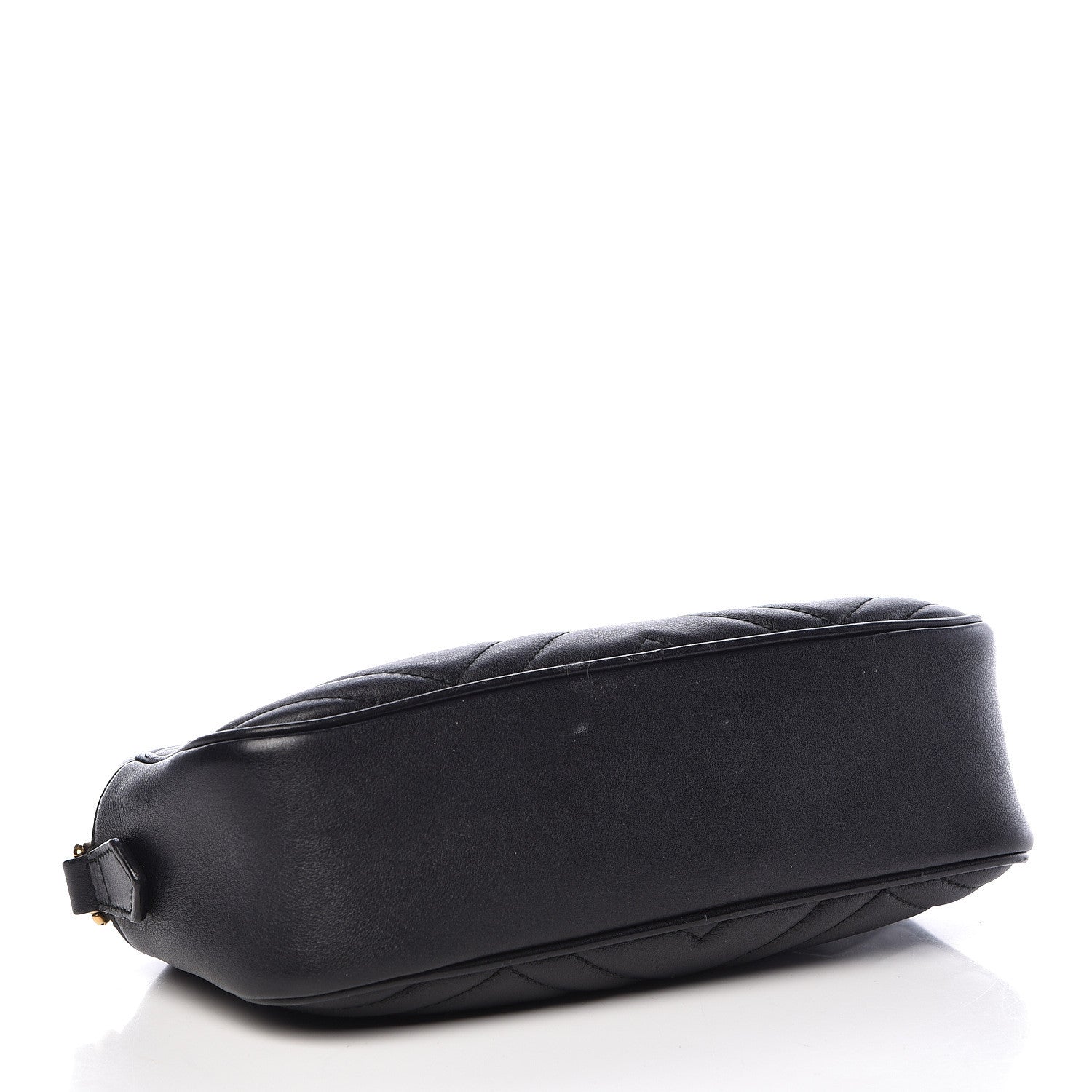 Gucci Calfskin Matelasse Small GG Marmont Chain Shoulder Bag Black 4 of 14