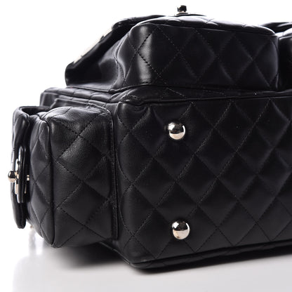 Chanel Calfskin Quilted Large Cambon Multipocket Reporter Black White 8 of 9