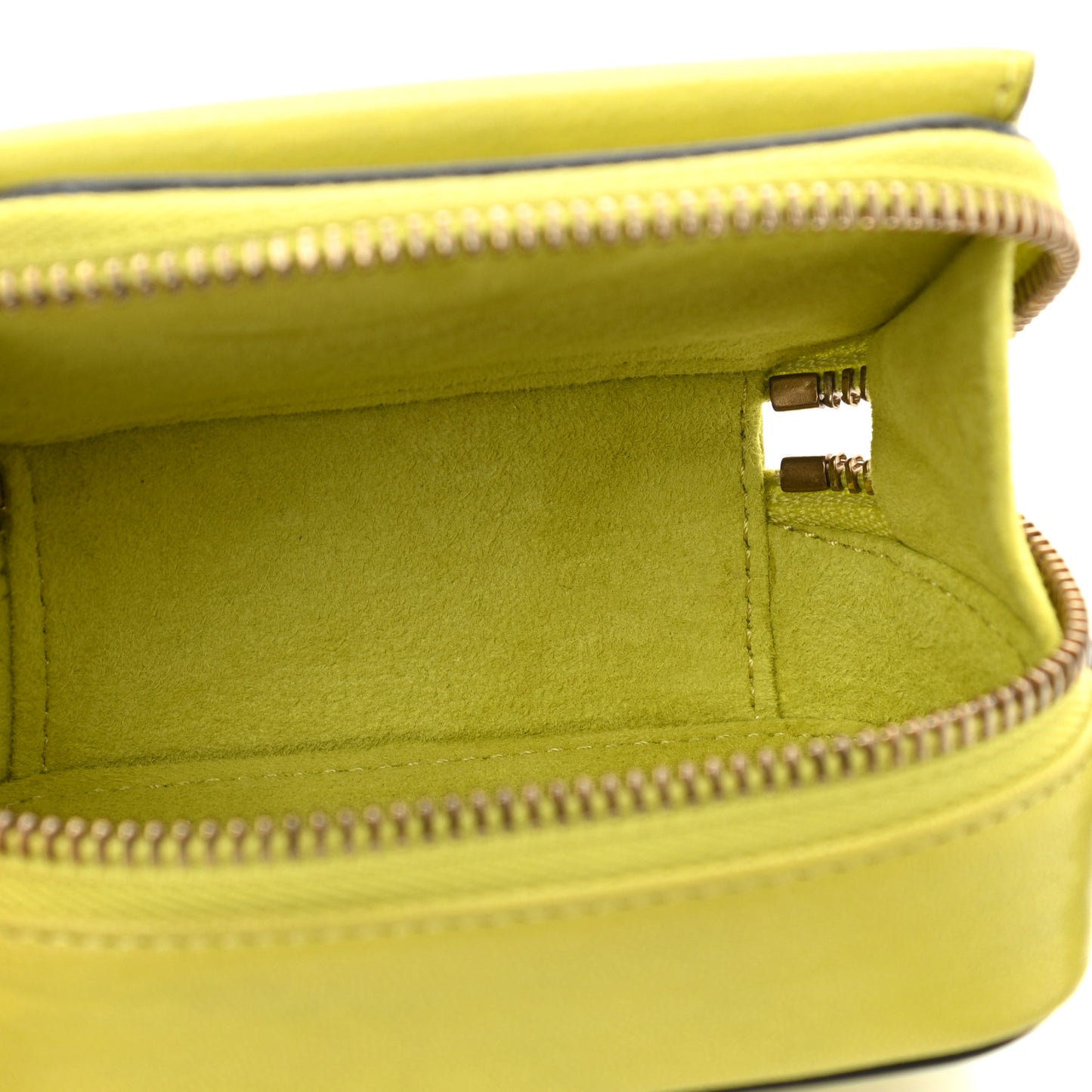 Goatskin Mini Saddle Shoulder Strap Pouch Lime