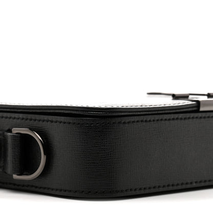 Off-White Saffiano Mini Binder Clip Bag Black White 9 of 13