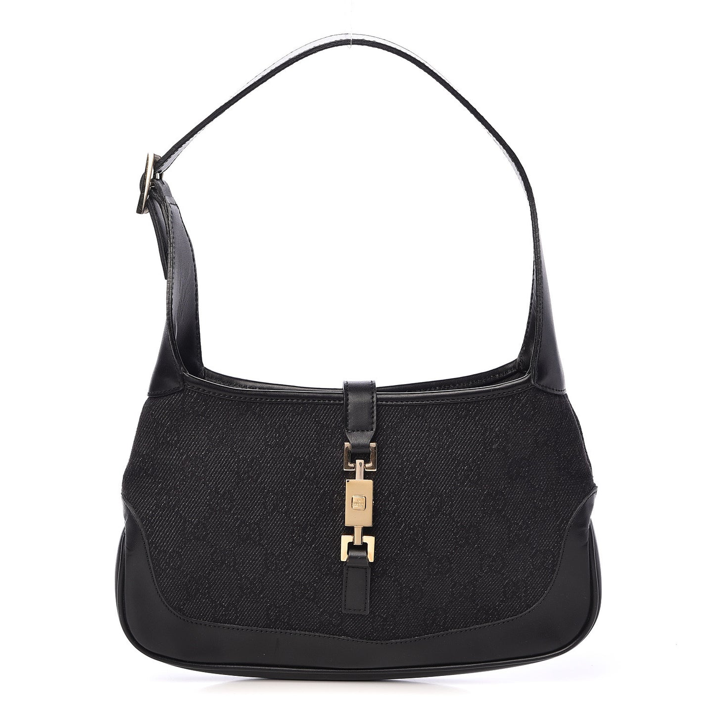 Denim Monogram Small Jackie O Hobo Black
