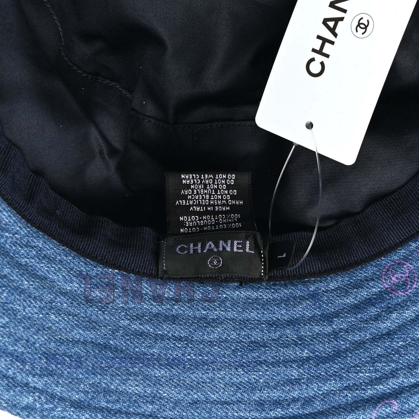 Denim Mood Cloche Bucket Hat L Blue