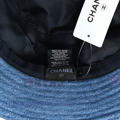 Chanel Denim Mood Cloche Bucket Hat L Blue 8 of 8
