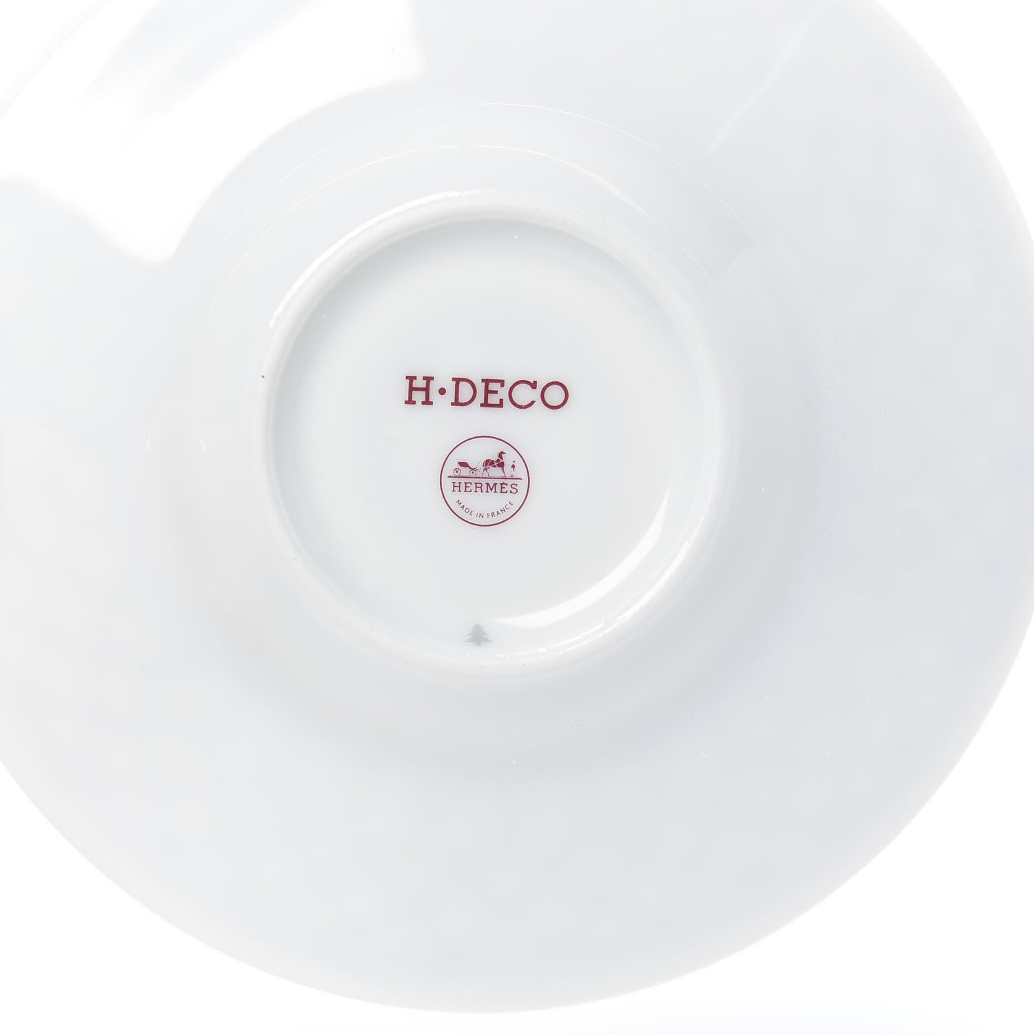 Hermes Porcelain H Deco Coffee Cup And Saucer Set Of 2 Rouge 4 of 6