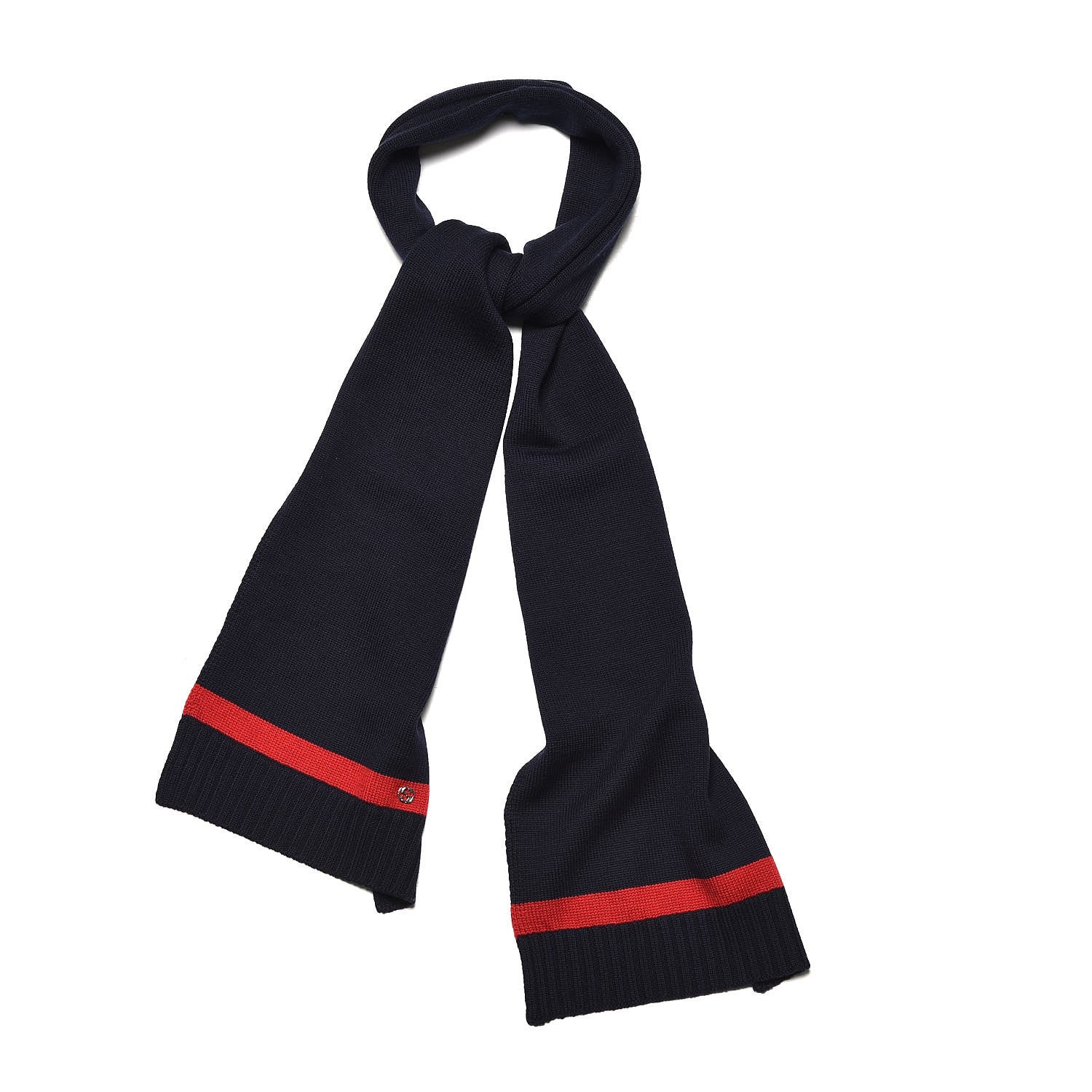 Gucci Wool Web Newporte Long Scarf Blue 1 of 5