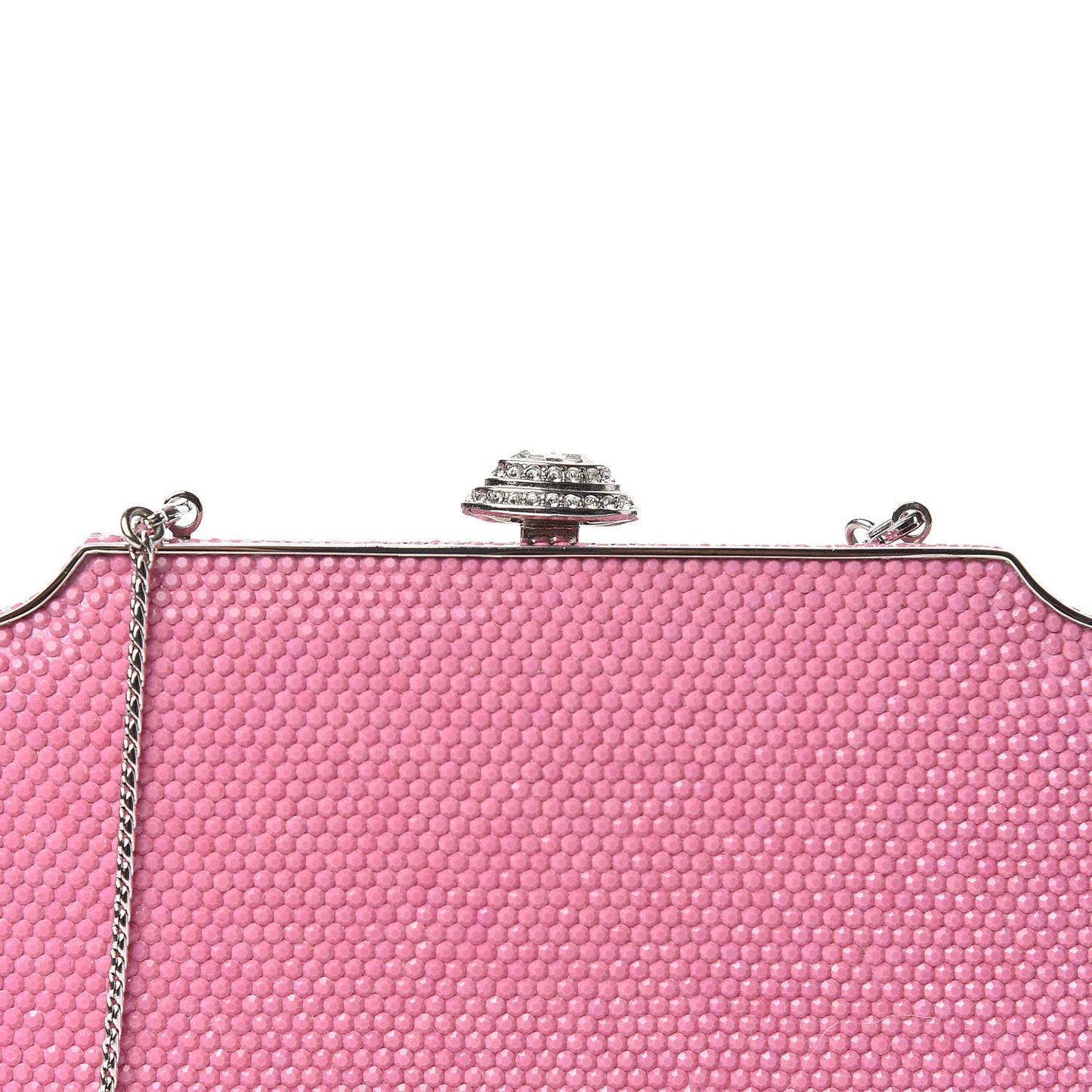 Swarovski Crystal Minaudiere Clutch Pink