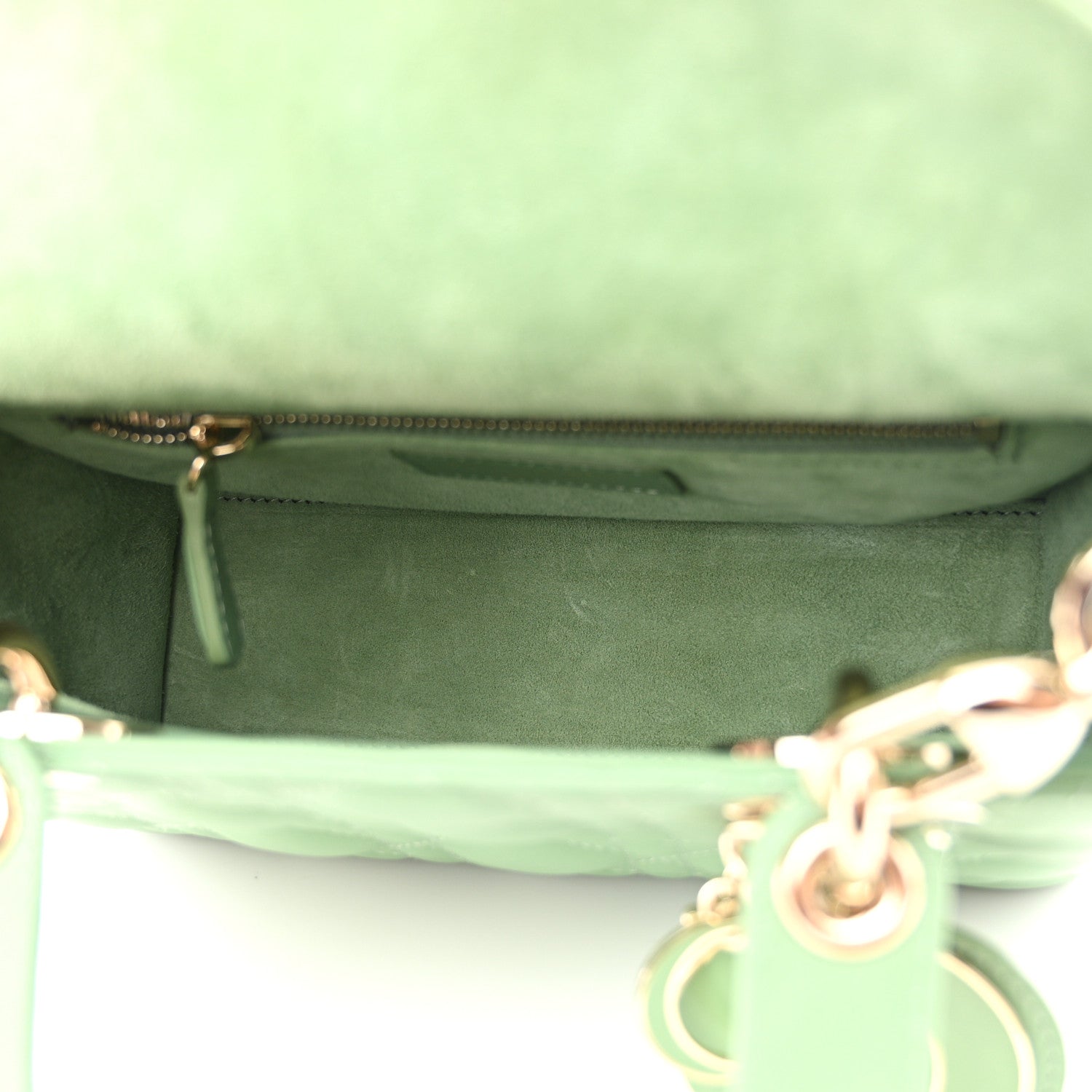 Christian Dior Lambskin Cannage Small My ABCDior Lady Dior Green 5 of 10